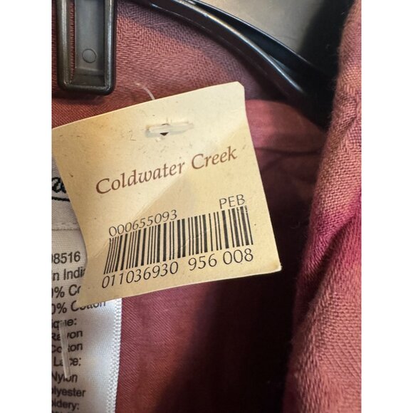 Coldwater Creek Patchwork Floral Lace Jacket Womens Small Purple & Copper Cotton - Picture 4 of 7